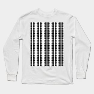 Black and White Arrows Pattern 2 Long Sleeve T-Shirt